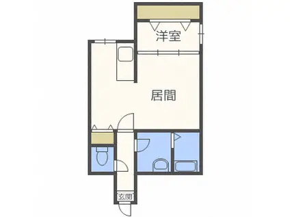 PEACE AVENUE SHIRASAKI(1LDK/2階)の間取り写真