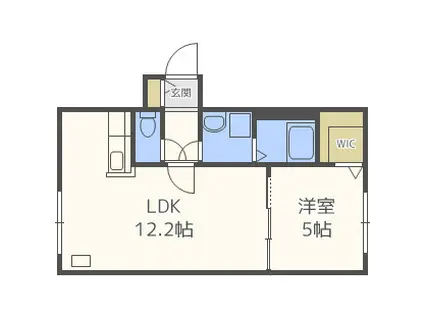 ROYAL OAK中島公園 Ⅰ(1LDK/4階)の間取り写真