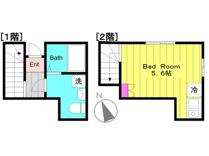 コンフォート読売ランド前参番館(ワンルーム/1階)の間取り写真