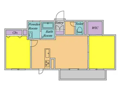 シャーメゾンアルバーロ深江橋(2LDK/3階)の間取り写真