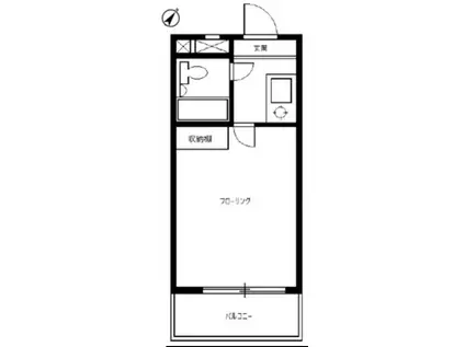 ラ・レジダンス・ド・パンデュール(ワンルーム/2階)の間取り写真