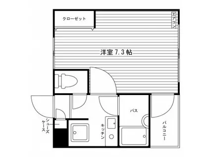 スカイコールふきあげ(1K/3階)の間取り写真
