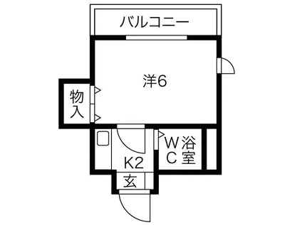 プリンセス泉(1K/7階)の間取り写真