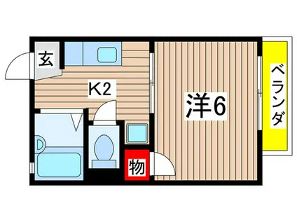 フレグランス東栄(1K/1階)の間取り写真