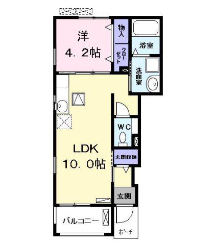 フレーシュ(1LDK/1階)の間取り写真
