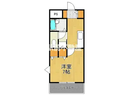 アクロス(1K/3階)の間取り写真