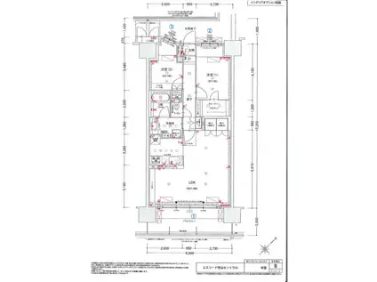 エスリード守山セントラル(2LDK/4階)の間取り写真
