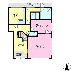 オギノ大手ビル(2DK/2階)の間取り写真