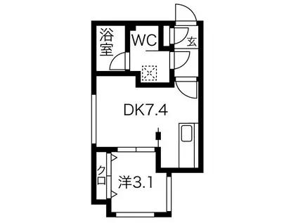 CENTRISE(1LDK/5階)の間取り写真