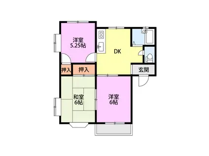 ハイツヴィレッジ(3DK/2階)の間取り写真