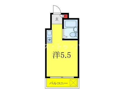 河本マンション(ワンルーム/1階)の間取り写真