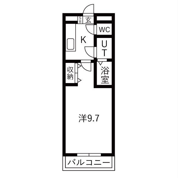 TWENTY1(1K/2階)の間取り写真