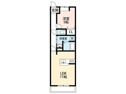 GRAND CERES(1LDK/3階)の間取り写真