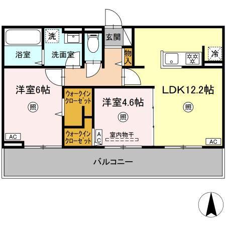 アーバンレジデンス(2LDK/2階)の間取り写真
