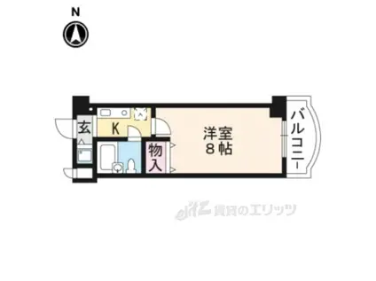 パラドール伏見503(1K/5階)の間取り写真