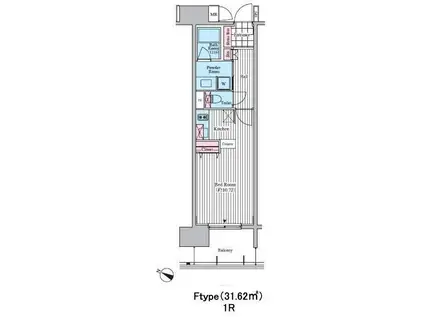 クロスレジデンス東十条(ワンルーム/2階)の間取り写真