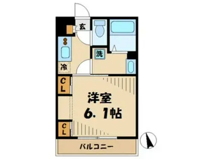 リブリ泉(1K/2階)の間取り写真