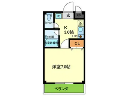エトワールクレールI(1K/3階)の間取り写真
