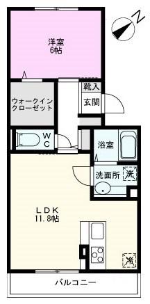ロイジェントパークスレイクタウンIII J(1LDK/3階)の間取り写真