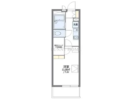 レオパレスイーストAGEI(1K/3階)の間取り写真