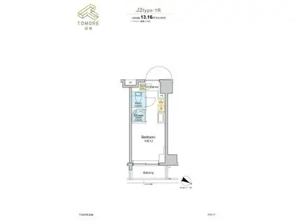 TOMORE田端(ワンルーム/6階)の間取り写真
