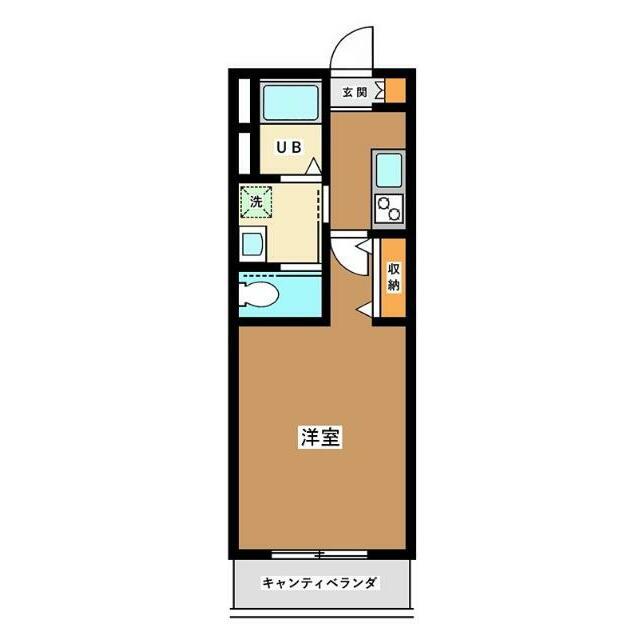 セレンディピティ北沢(1K/2階)の間取り写真
