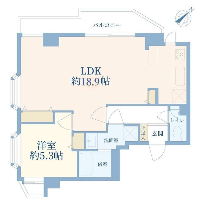 クレストヒルズ青葉台(1LDK/2階)の間取り写真