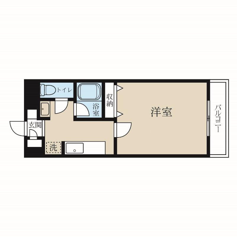 クレアール桜木(1K/3階)の間取り写真