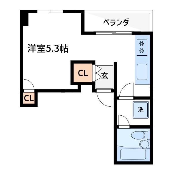 メゾンナカジマ(ワンルーム/2階)の間取り写真