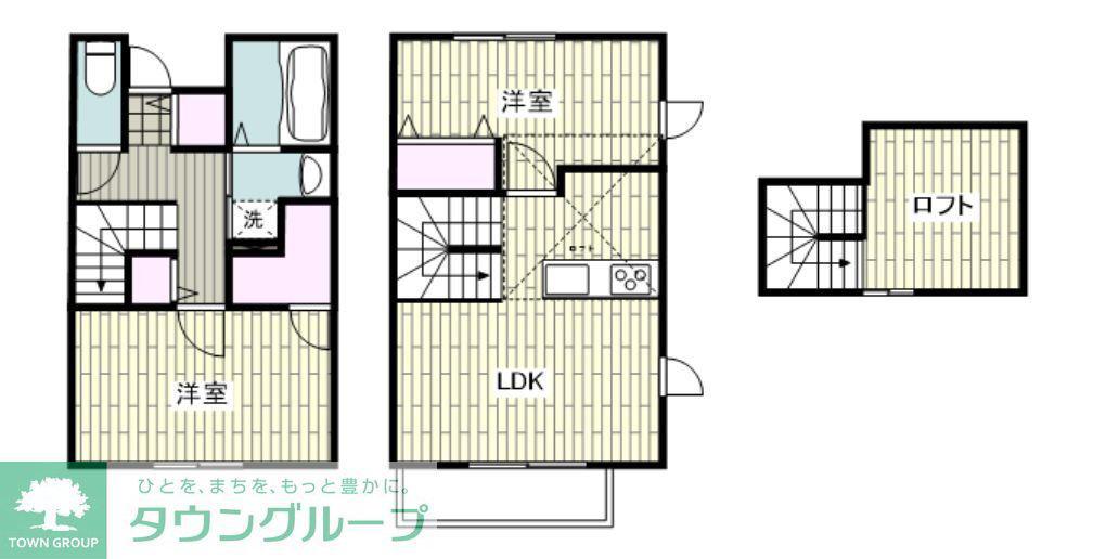 アプリーレ(2LDK/1階)の間取り写真