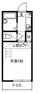 レオグランII(1K/1階)の間取り写真