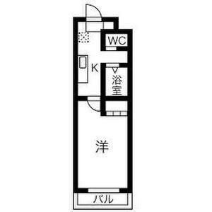 A・CITY八帖(1K/2階)の間取り写真
