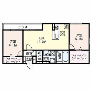 NUKATA COLN M(2LDK/1階)の間取り写真