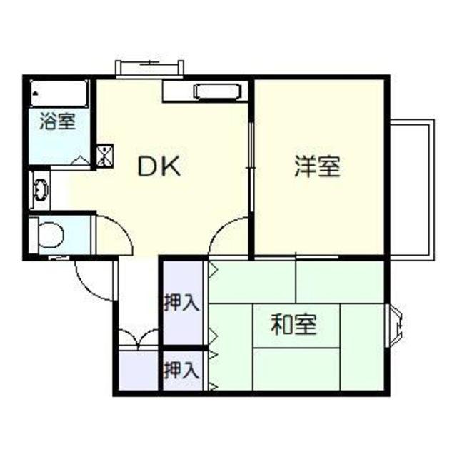 森ヶ丘第二ハイツ(2DK/2階)の間取り写真