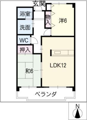 COSMO VILLAGE15(2LDK/1階)の間取り写真