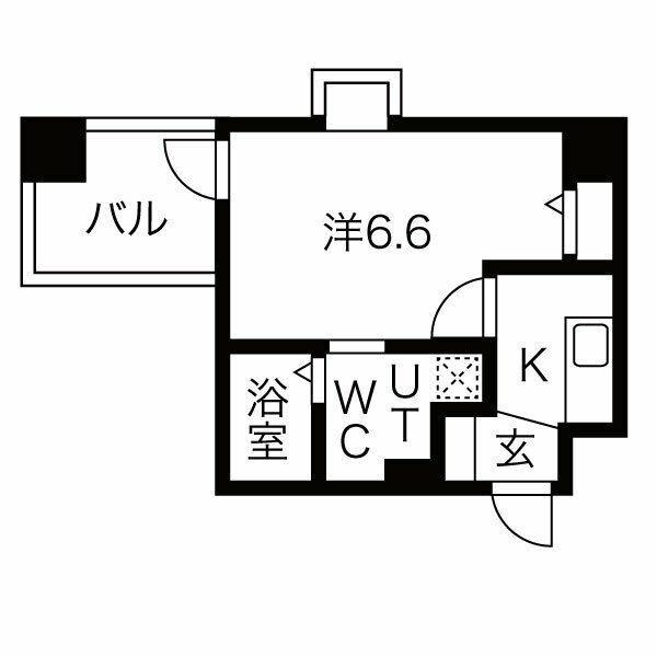 LIVIAZ NAMBA SOL(1K/2階)の間取り写真