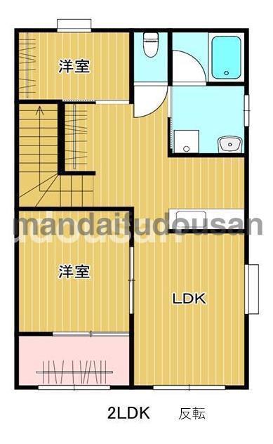 ネストプレイス高木(2LDK/2階)の間取り写真