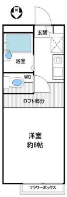 エスポワール谷上(ワンルーム/2階)の間取り写真