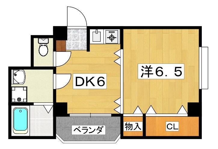サンライズMT(1DK/2階)の間取り写真