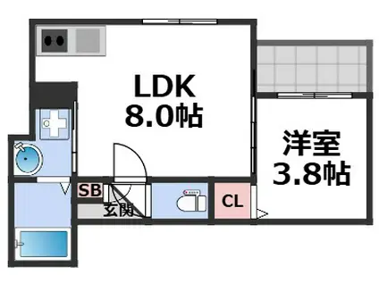 F ASECIA ROKKO(1LDK/3階)の間取り写真