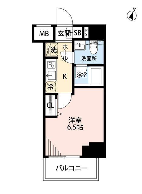 MAXIV横浜吉野町ノース(1K/8階)の間取り写真
