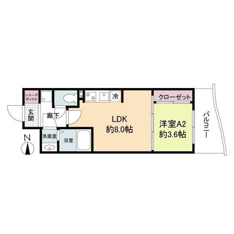 セレニテ北久宝寺(1LDK/15階)の間取り写真