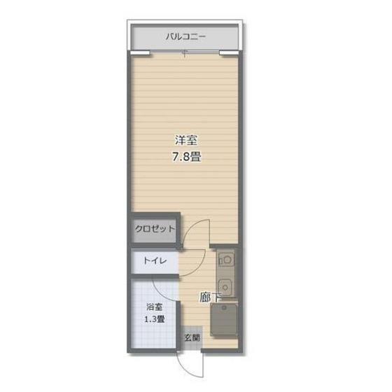 CCDビルディング(1K/3階)の間取り写真