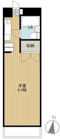 アーバンベル(ワンルーム/3階)の間取り写真