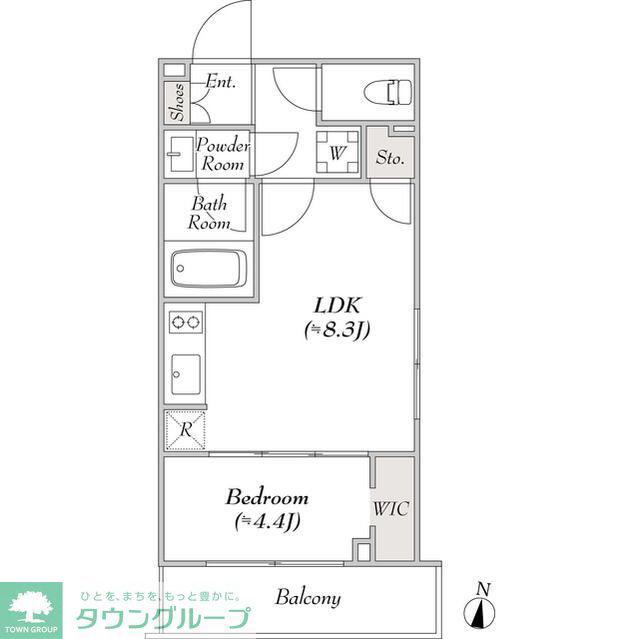 LUMIEC HONCHO イースト(1LDK/5階)の間取り写真