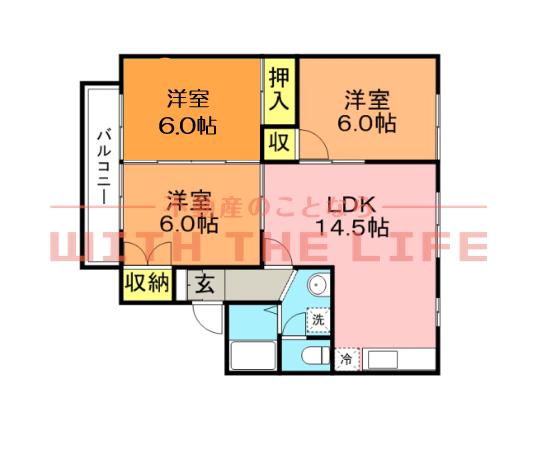 ルミエール77(3LDK/2階)の間取り写真
