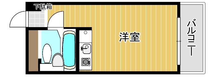 シティパーク薬院(ワンルーム/5階)の間取り写真