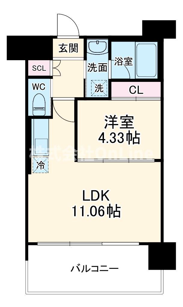 プレジオ荒本新町(1LDK/10階)の間取り写真