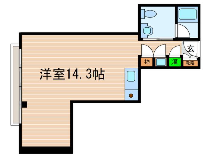 リバ-サイド松家(ワンルーム/3階)の間取り写真