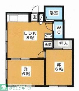 ファミール狛江(2LDK/1階)の間取り写真
